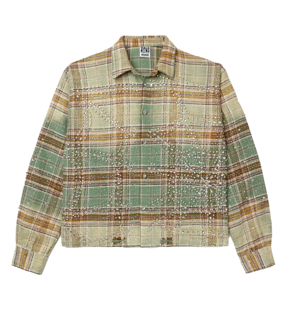 Vale Green Flannel "Jewel Emplished"