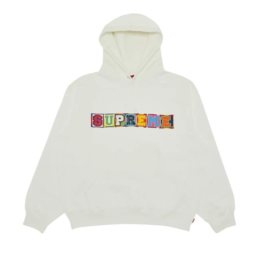 Supreme Beaded Hoodie "White"