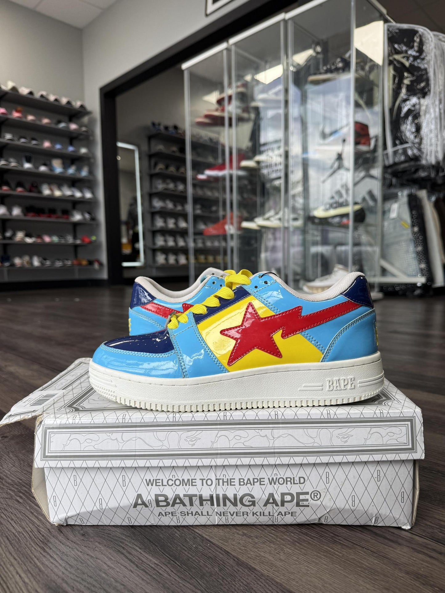 A Bathing Ape Bape Sta Color Block Used Size 8