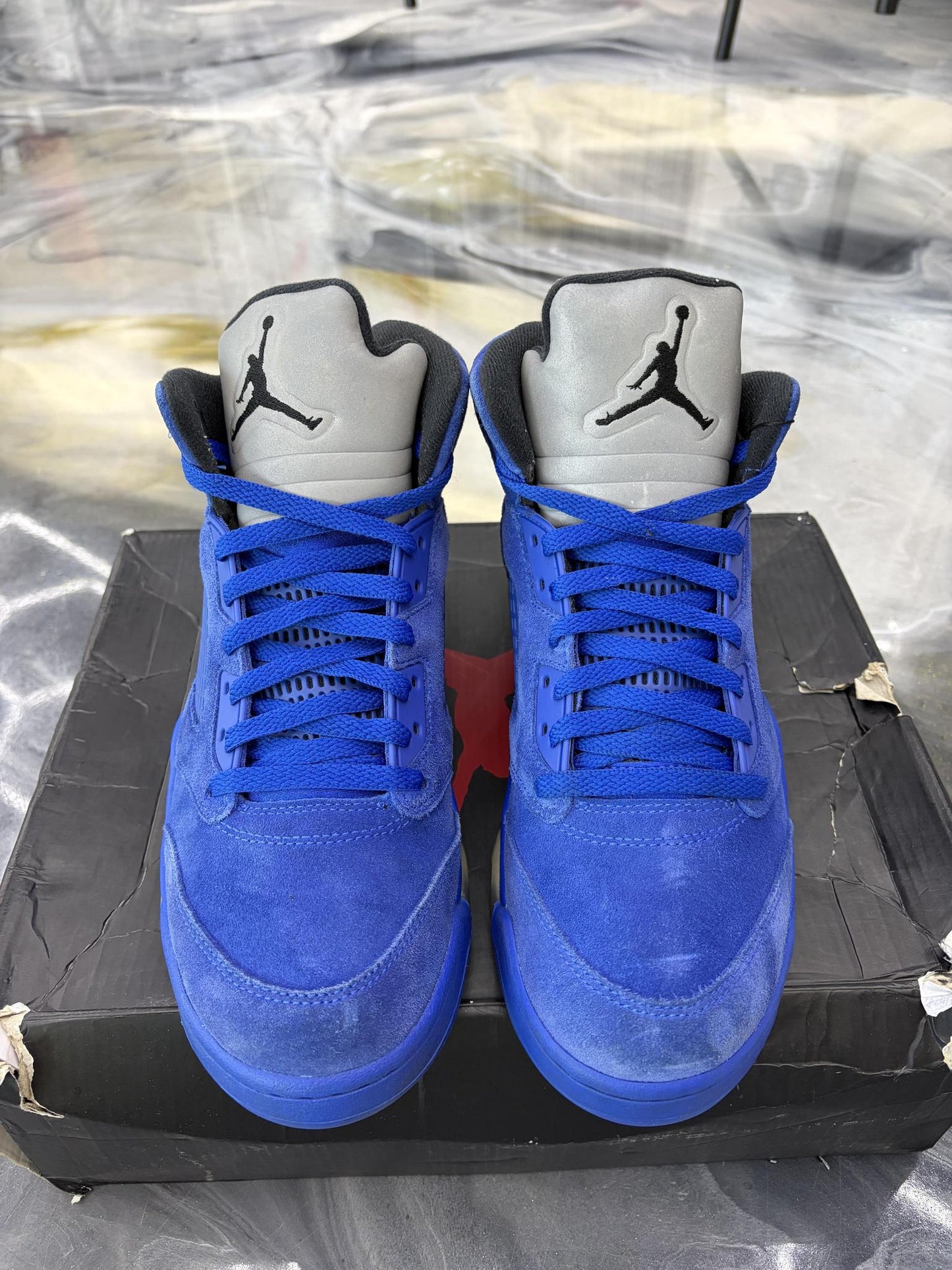 Jordan 5 "Blue Suede" Used Size 9.5