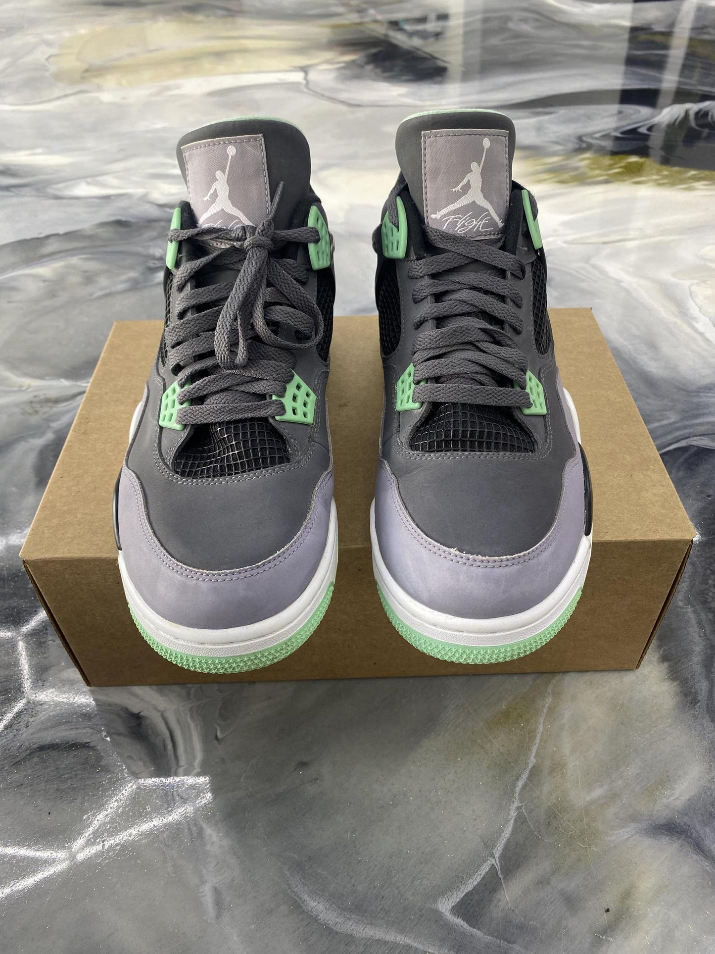 Jordan 4 "Green Glow" Used Size 12