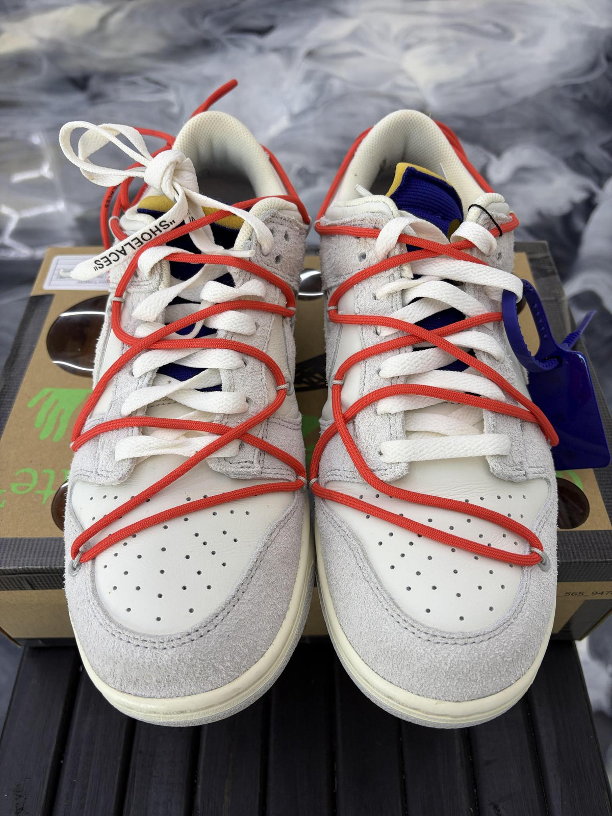 Nike Dunk Low x Off White "Lot 13" Used Size 10.5