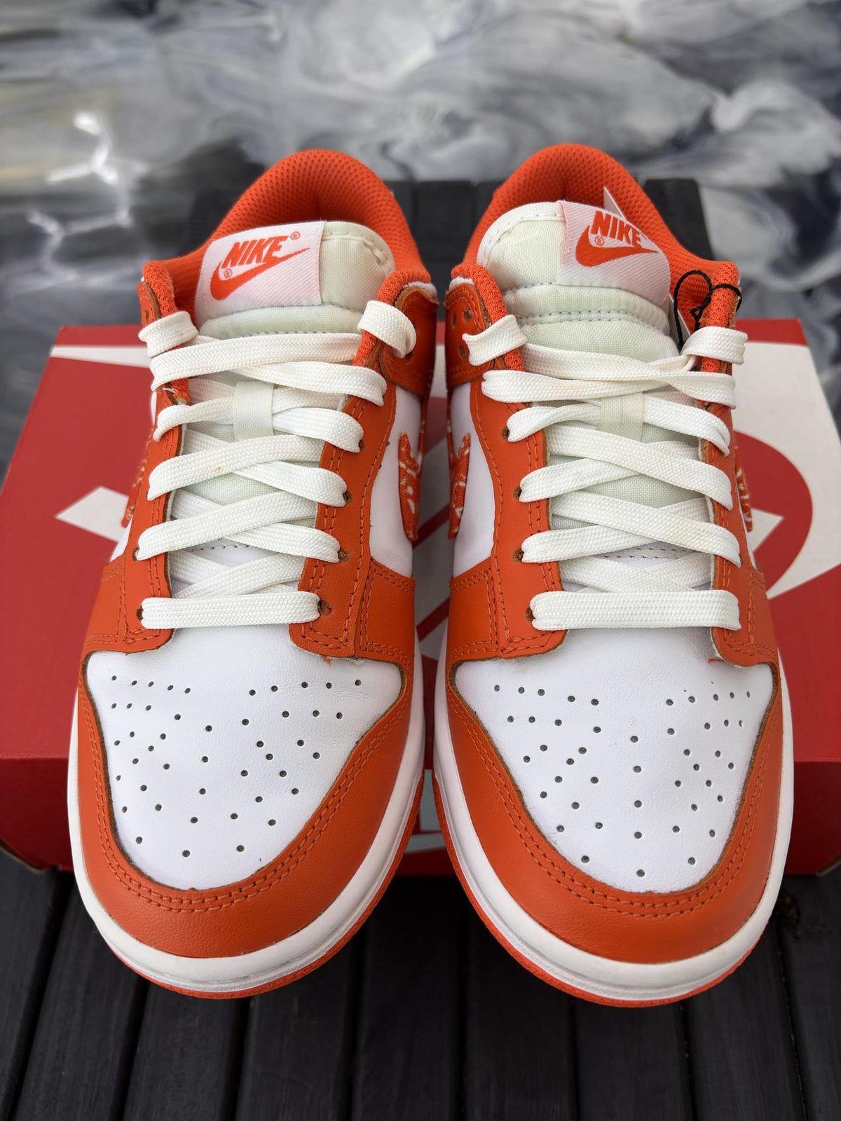 Nike Dunk Low "Orange Paisley" Used Size 4.5Y/6W