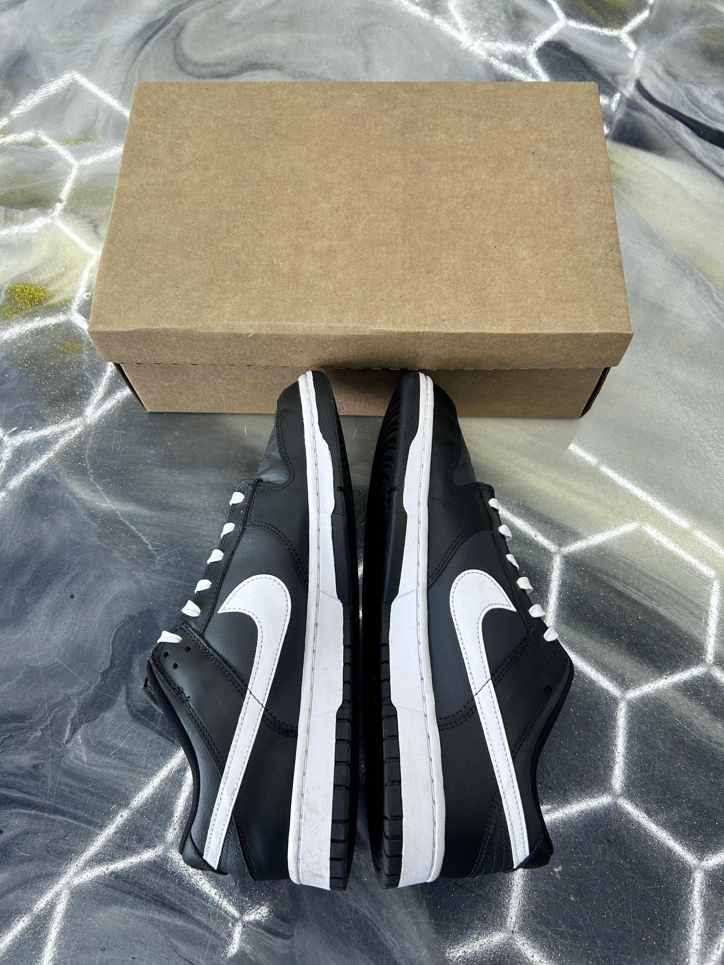 Nike Dunk Low "Black White" Used Size 13