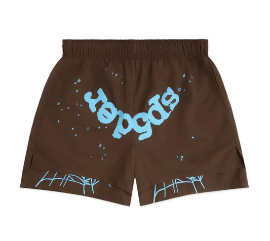 Sp5der Double Layer Shorts "Brown"