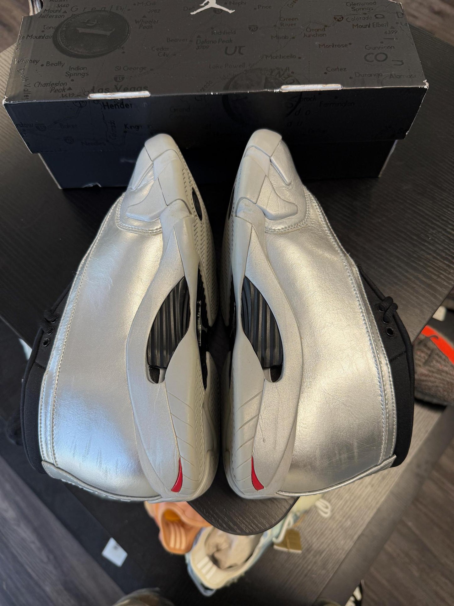Jordan 14 Low "Metallic Silver" Used Size 10