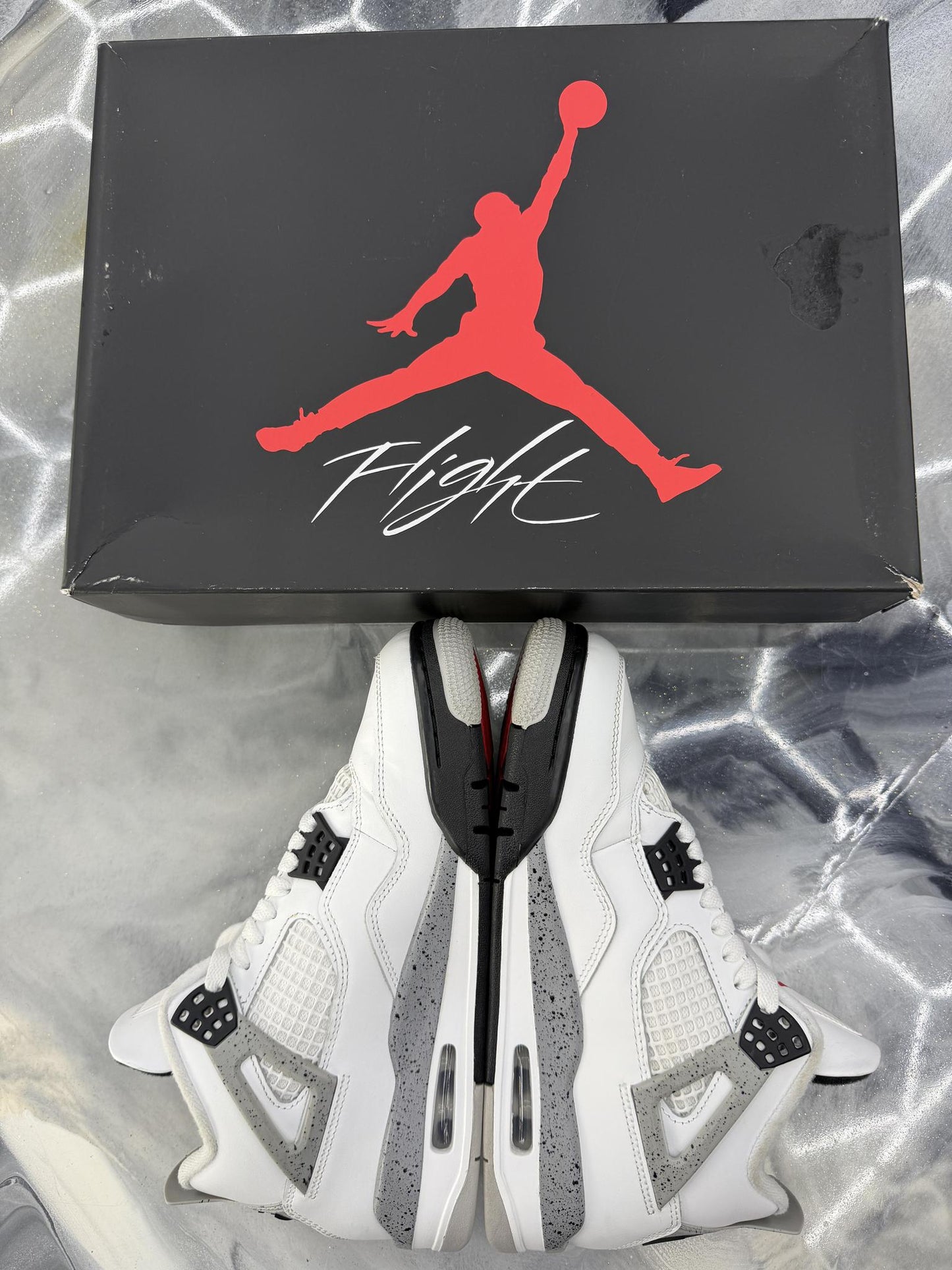 Jordan 4 "White Cement" Used Size 7.5