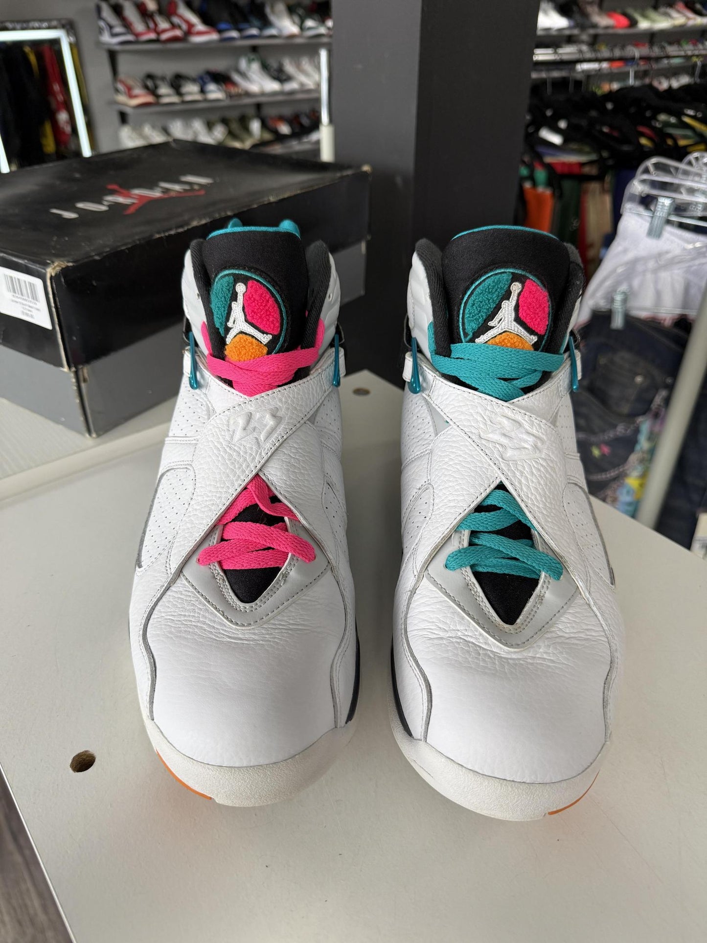 Jordan 8 "South Beach" Used Size 10.5