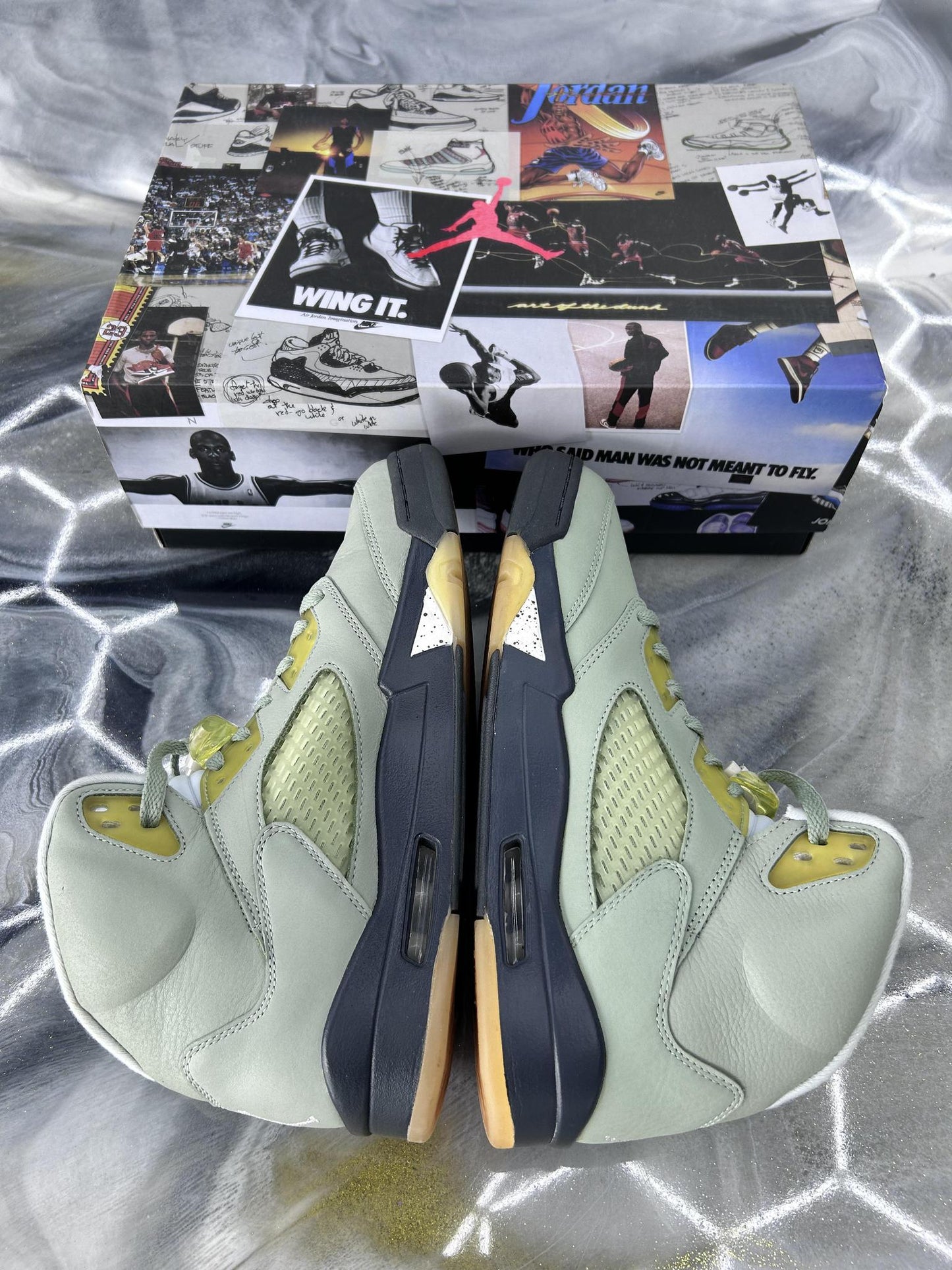 Jordan 5 "Jade Horizon" Used Size 10.5