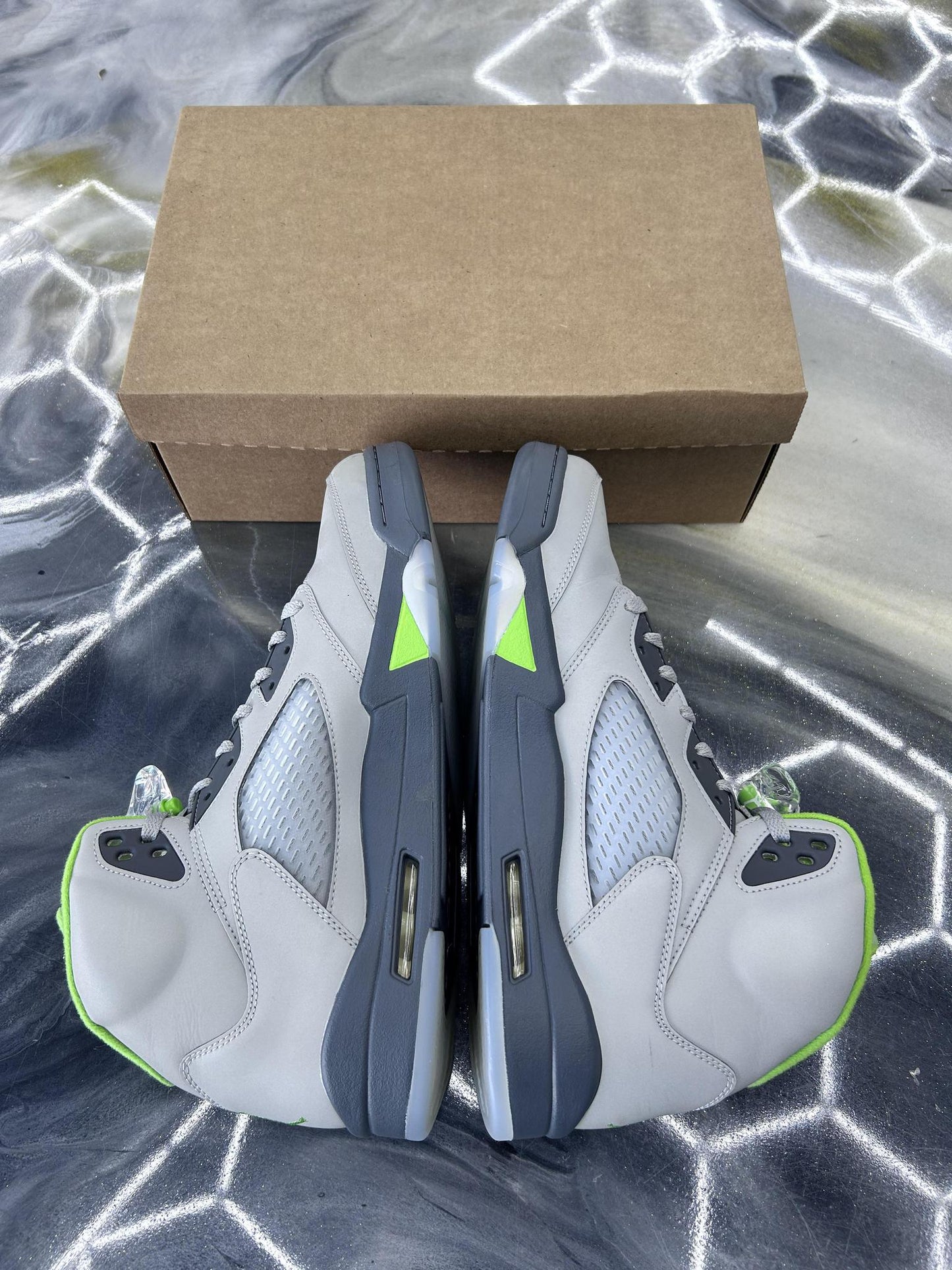 Jordan 5 "Green Bean" Used Size 14