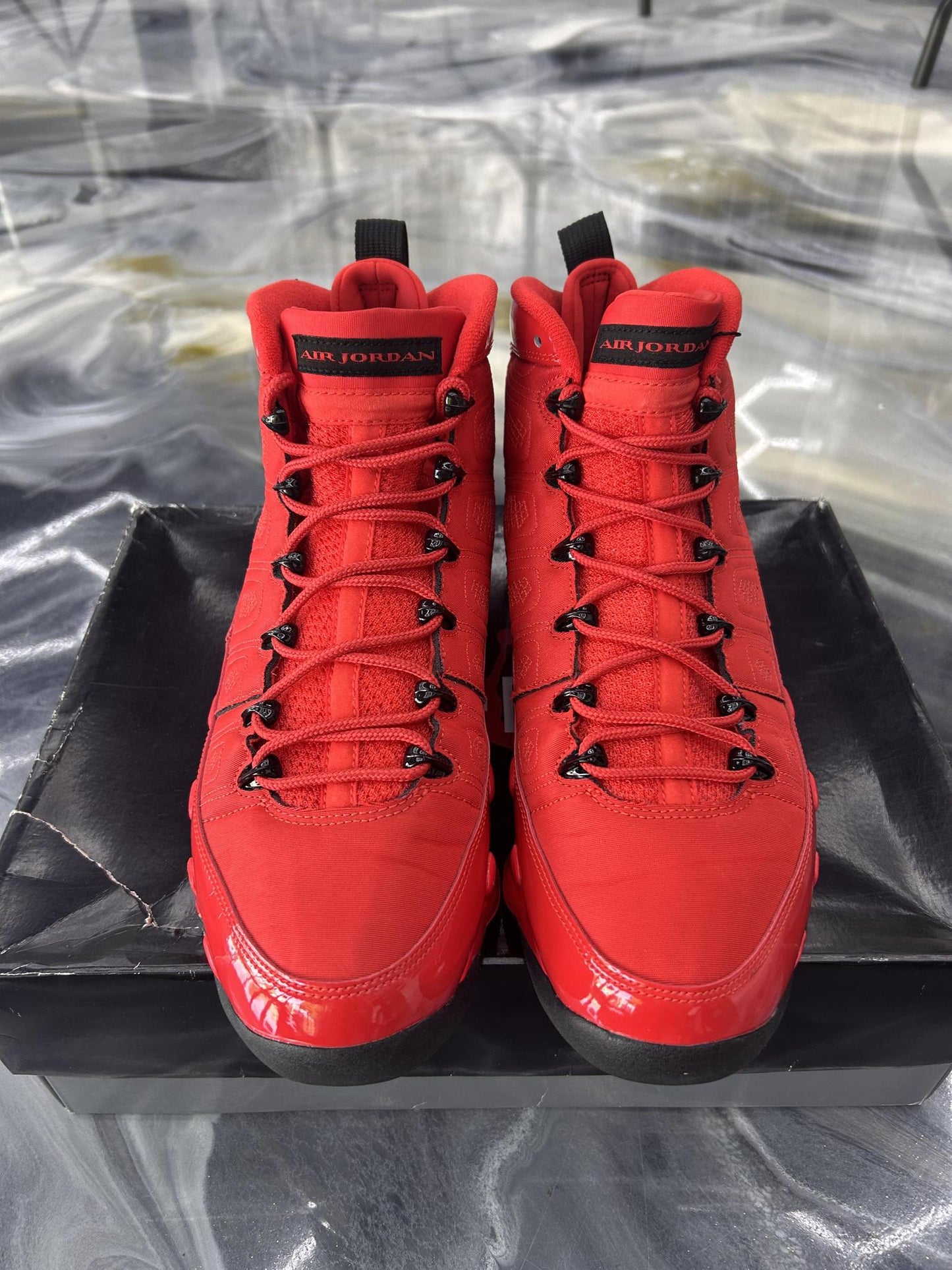 Jordan 9 "Chile Red" Used Size 12
