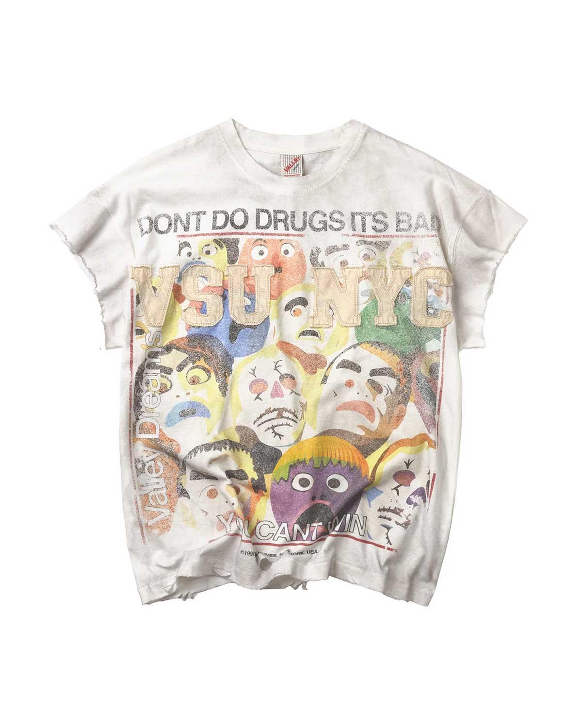 Vale Sleeveless Tee "No Drugs White"