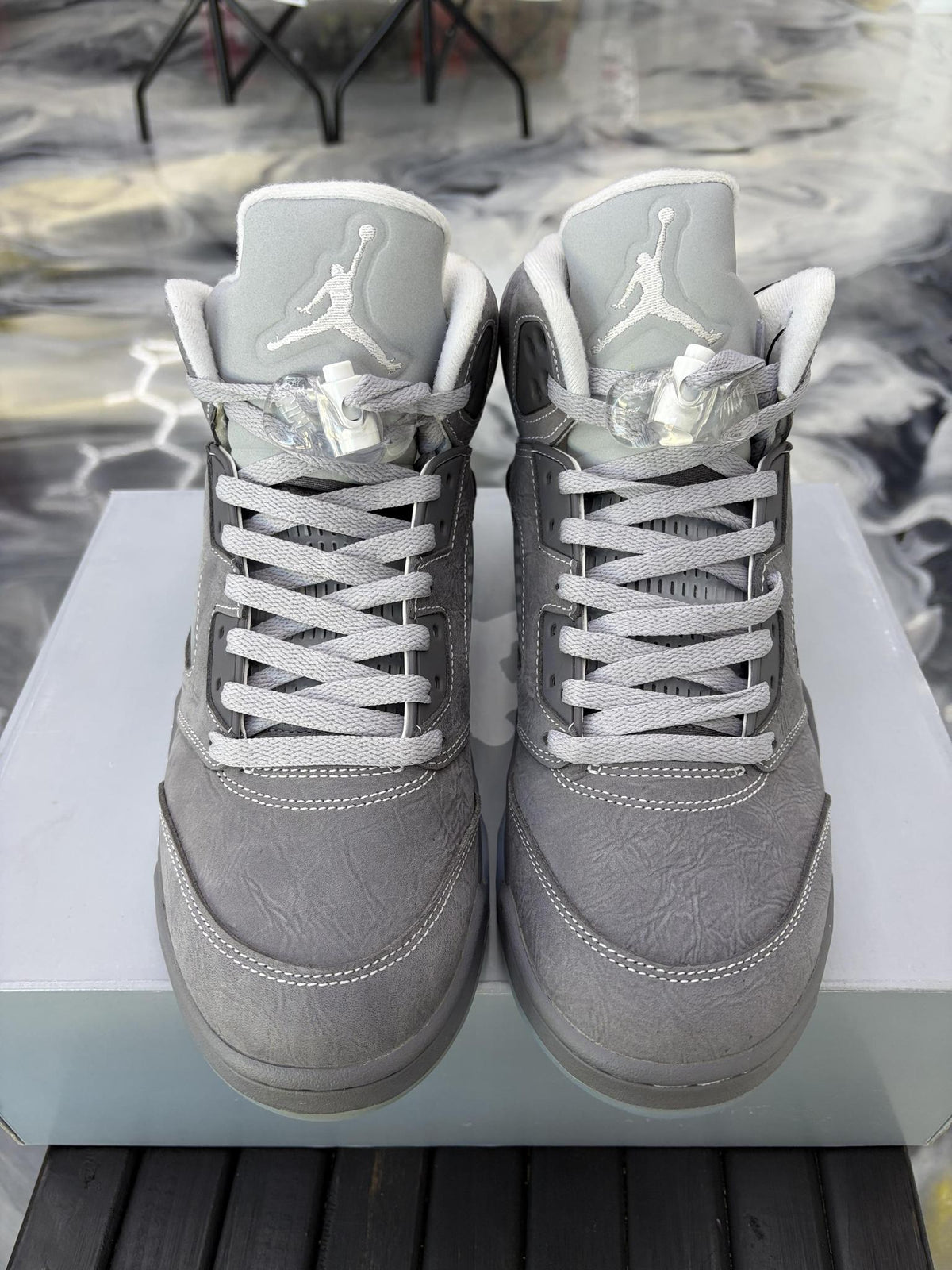 Jordan 5 "Wolf Grey" Used Size 9