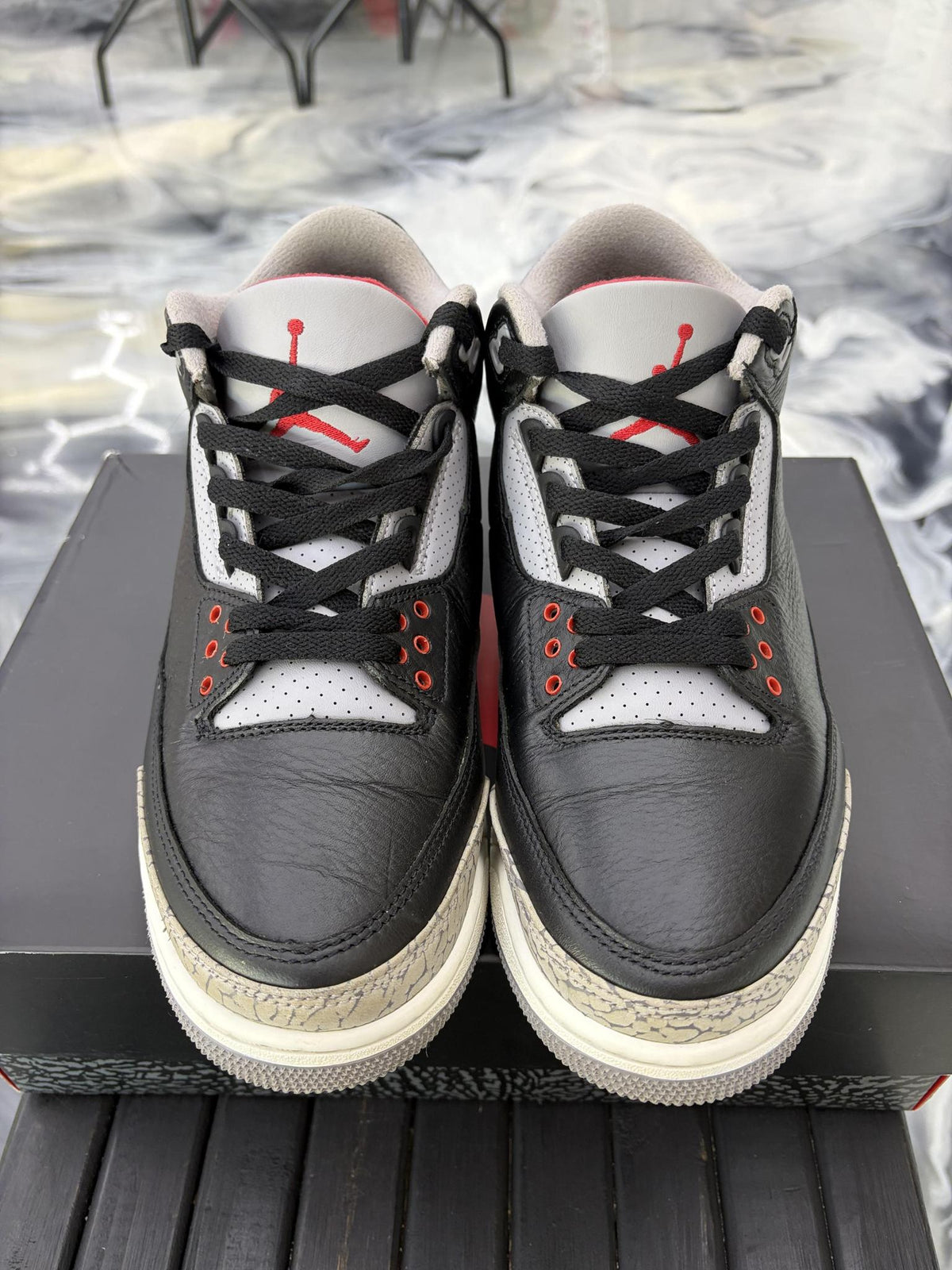 Jordan 3 "Black Cement" Used Size 9