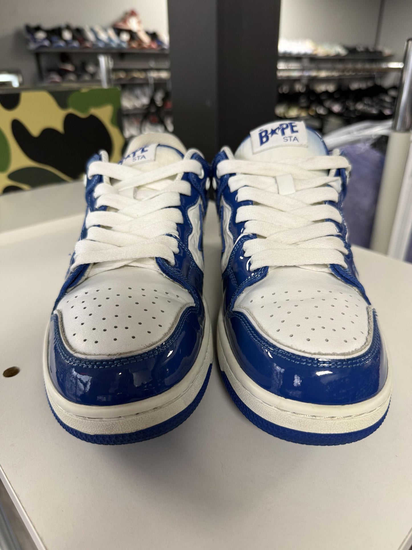 Bape Sk8 Sta "Patent Blue" Used Size 10