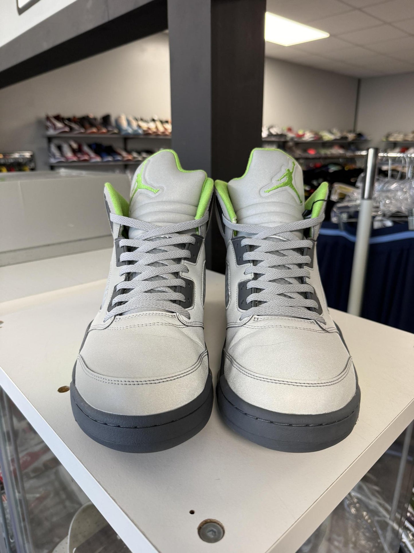 Jordan 5 "Green Bean" Used Size 13
