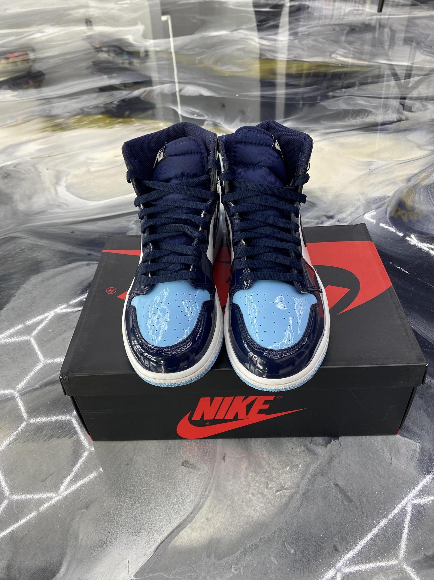 Jordan 1 High "UNC Patent" Used Size 10