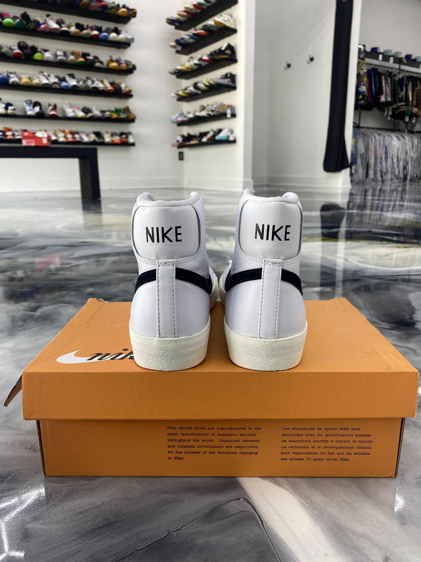 Nike Blazer Mid "White Black" Used Size 8.5