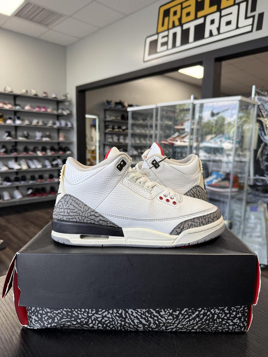 Jordan 3 "White Cement Reimagined" Used Size 7Y/8.5W