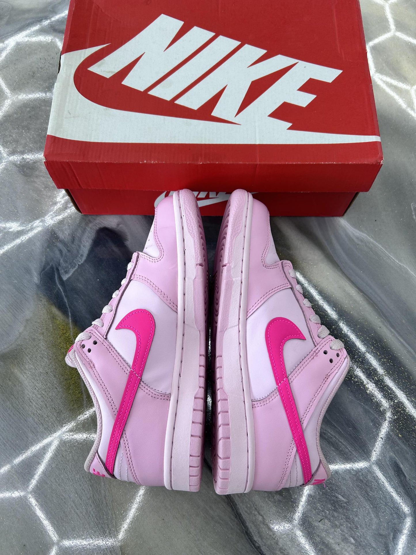 Nike Dunk Low "Triple Pink" Used Size 6.5Y/8W