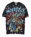 Warren Lotas Woodstock Tee "Black Tie Dye"