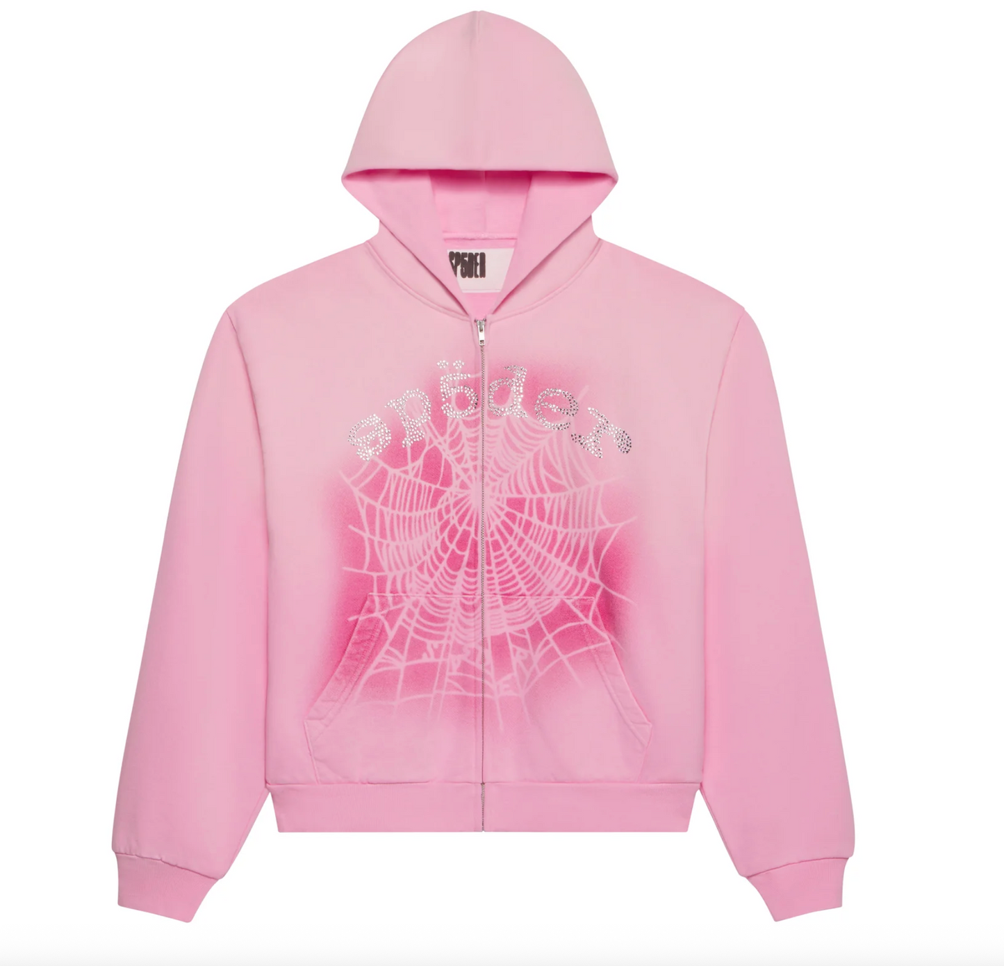 Sp5der OG Web Spray Zip Up "Light Pink"