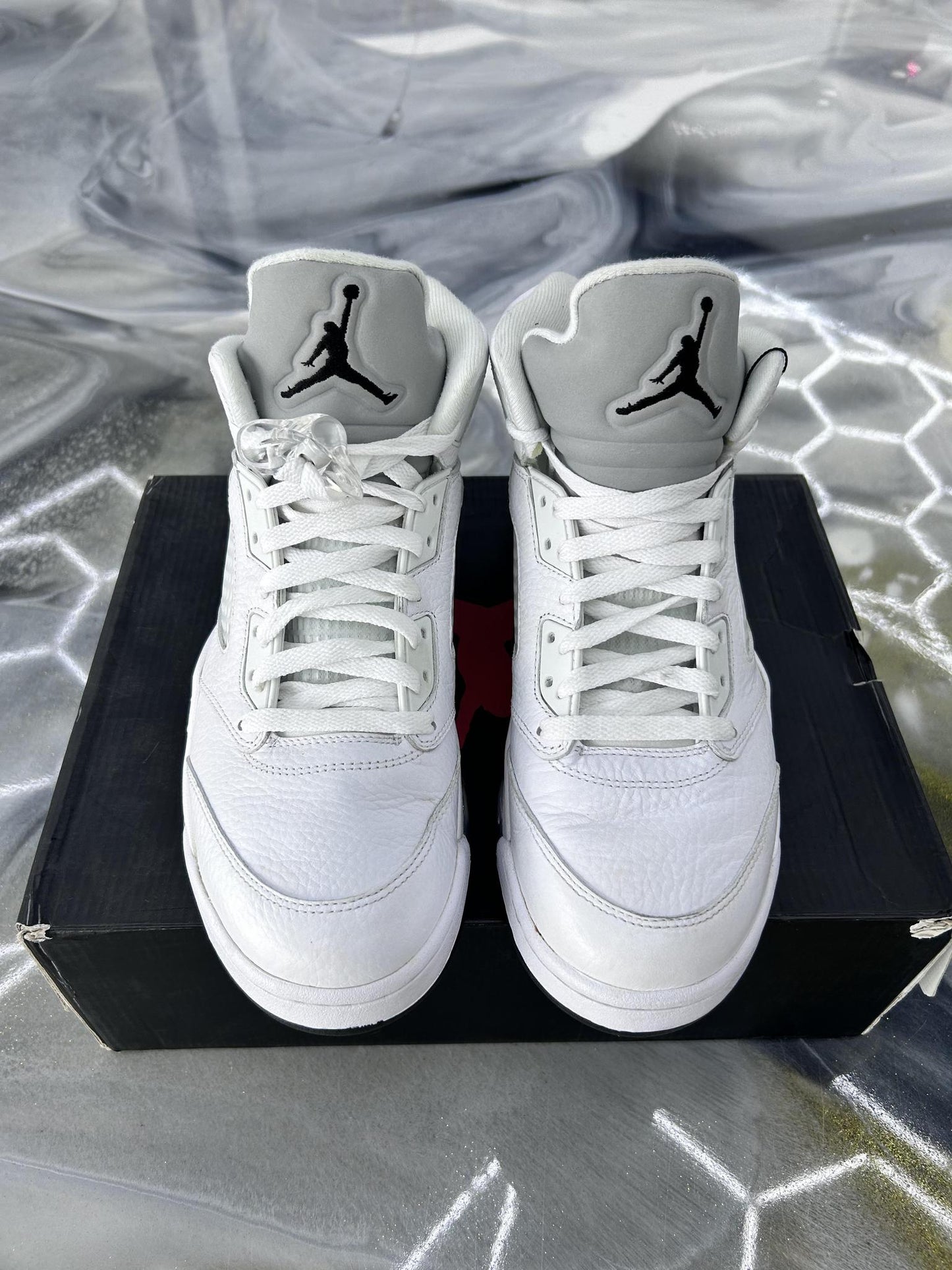 Jordan 5 "White Metallic" Used Size 10