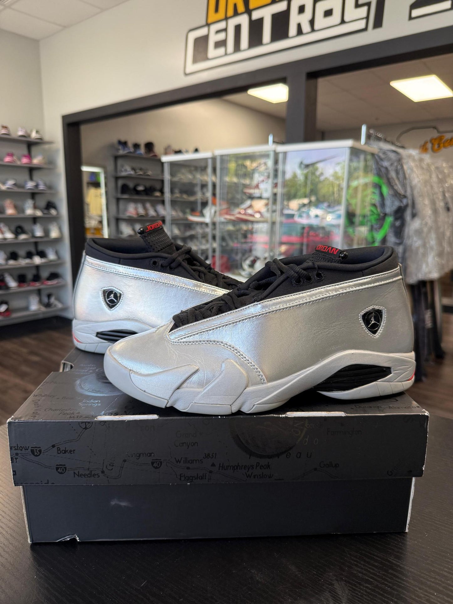Jordan 14 Low "Metallic Silver" Used Size 10