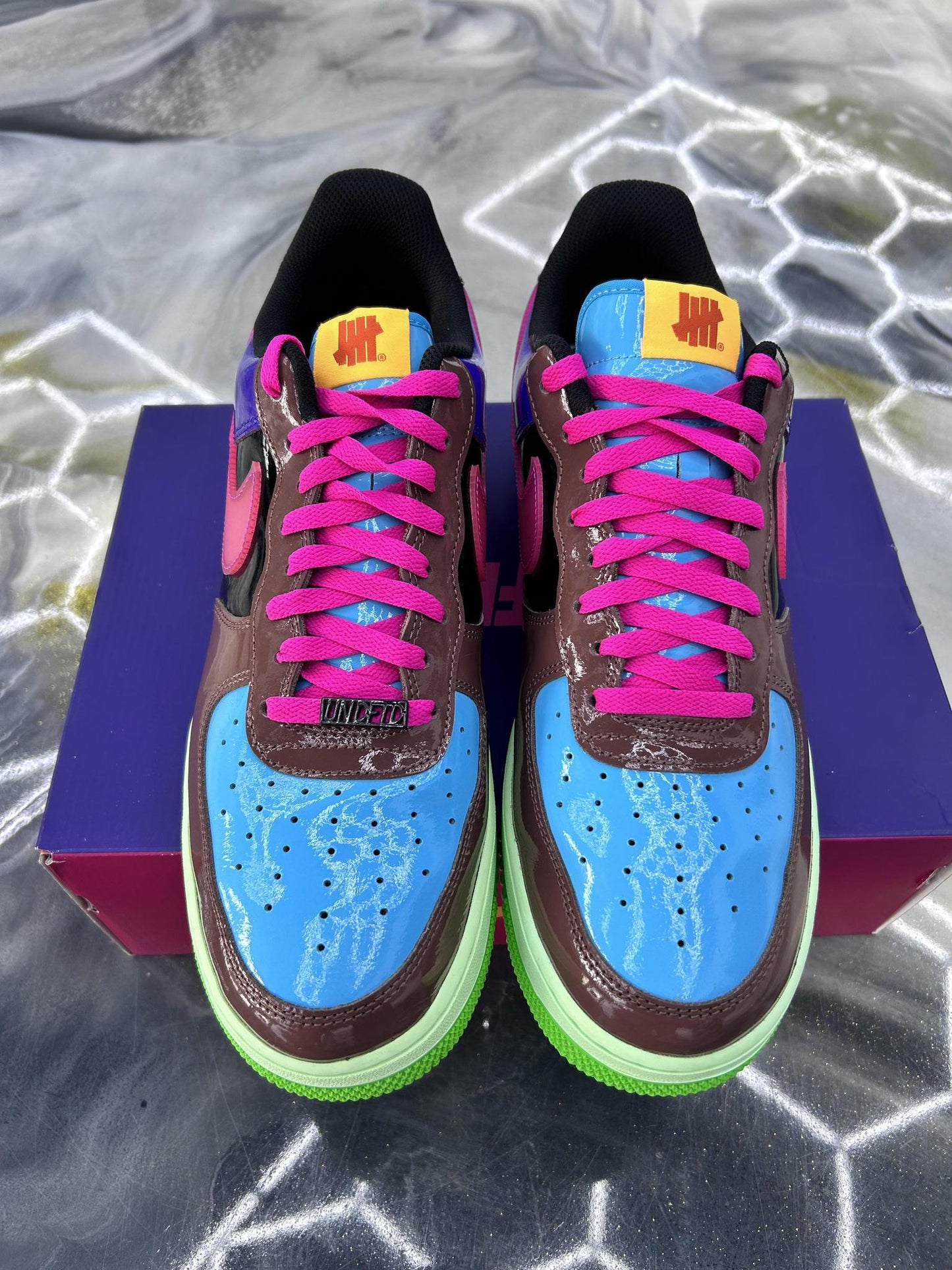 Nike Air Force 1 Low x UNDFTD "Multi-Patent" Used Size 13