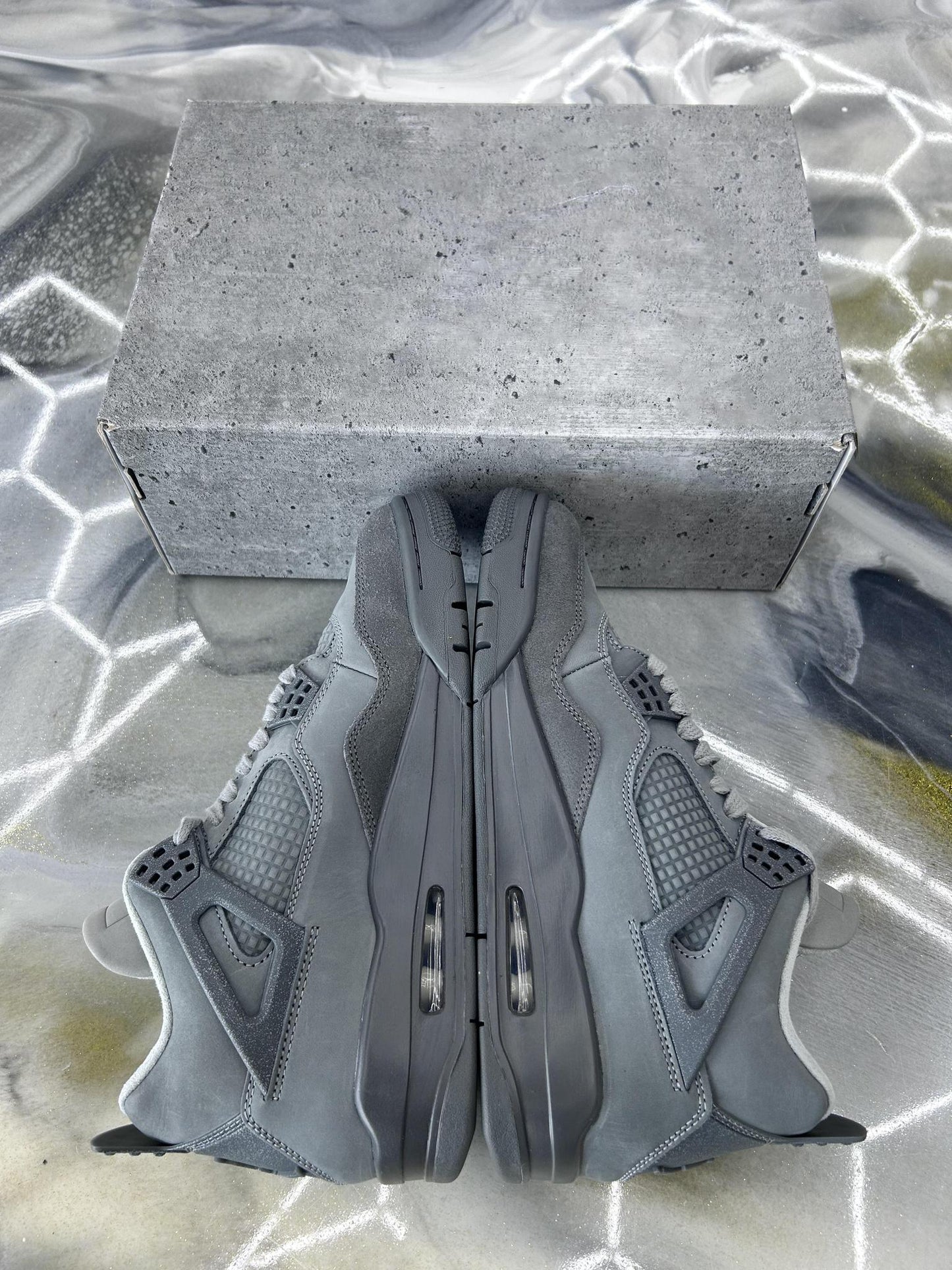 Jordan 4 "Wet Cement" Used Size 9