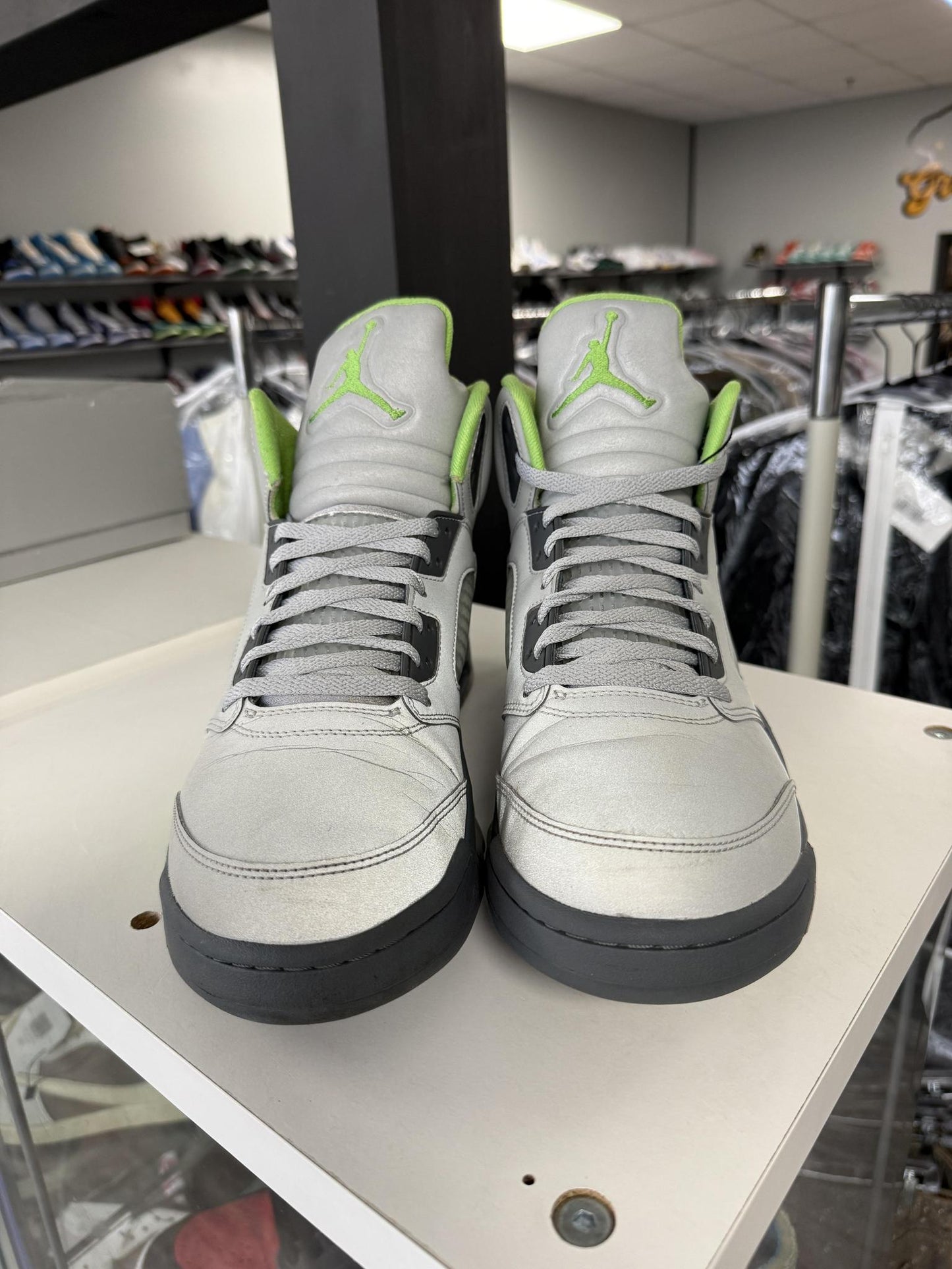 Jordan 5 "Green Bean" Used Size 12