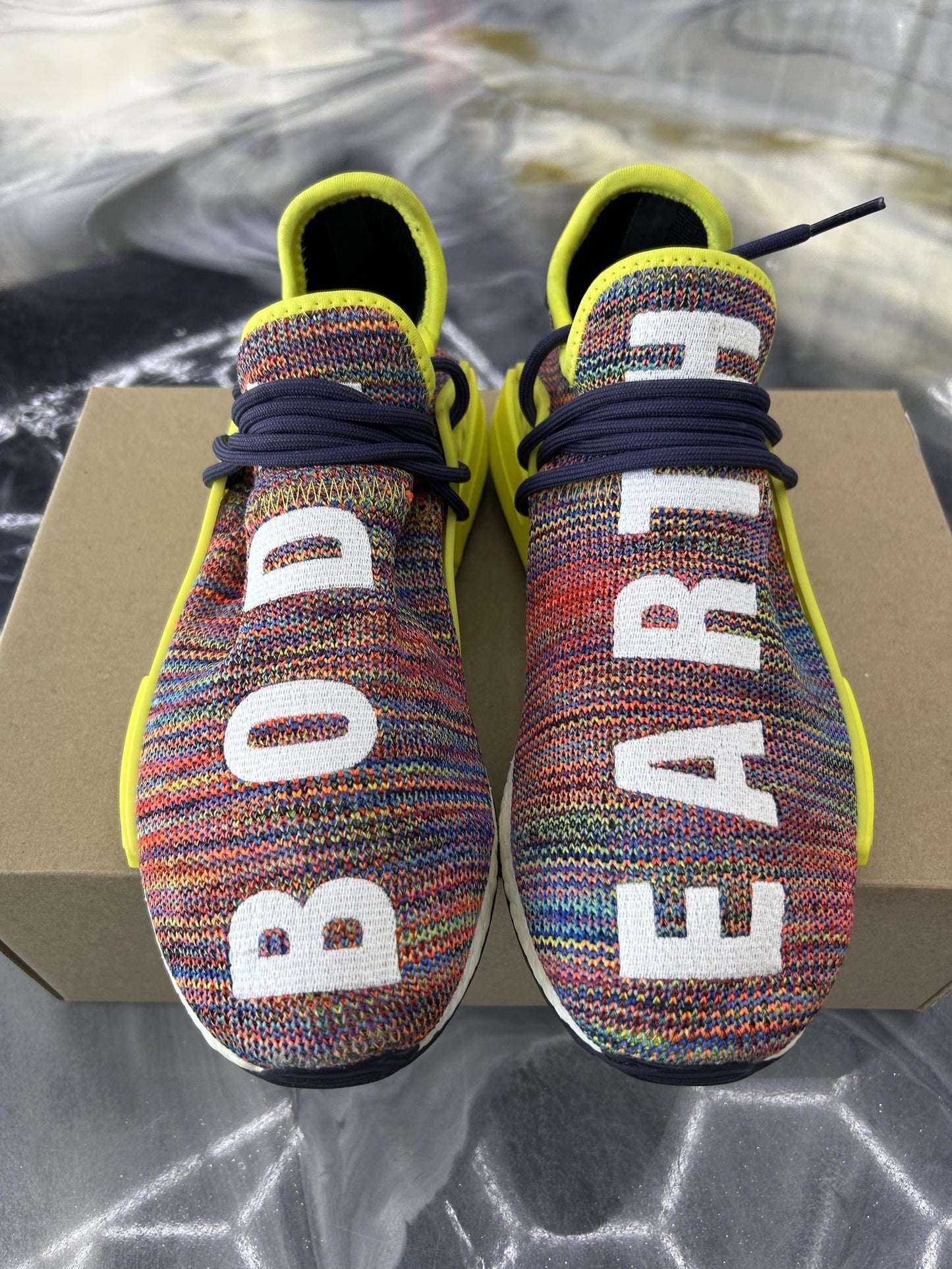 Adidas Human Race NMD "Multi Color" Used Size 8.5