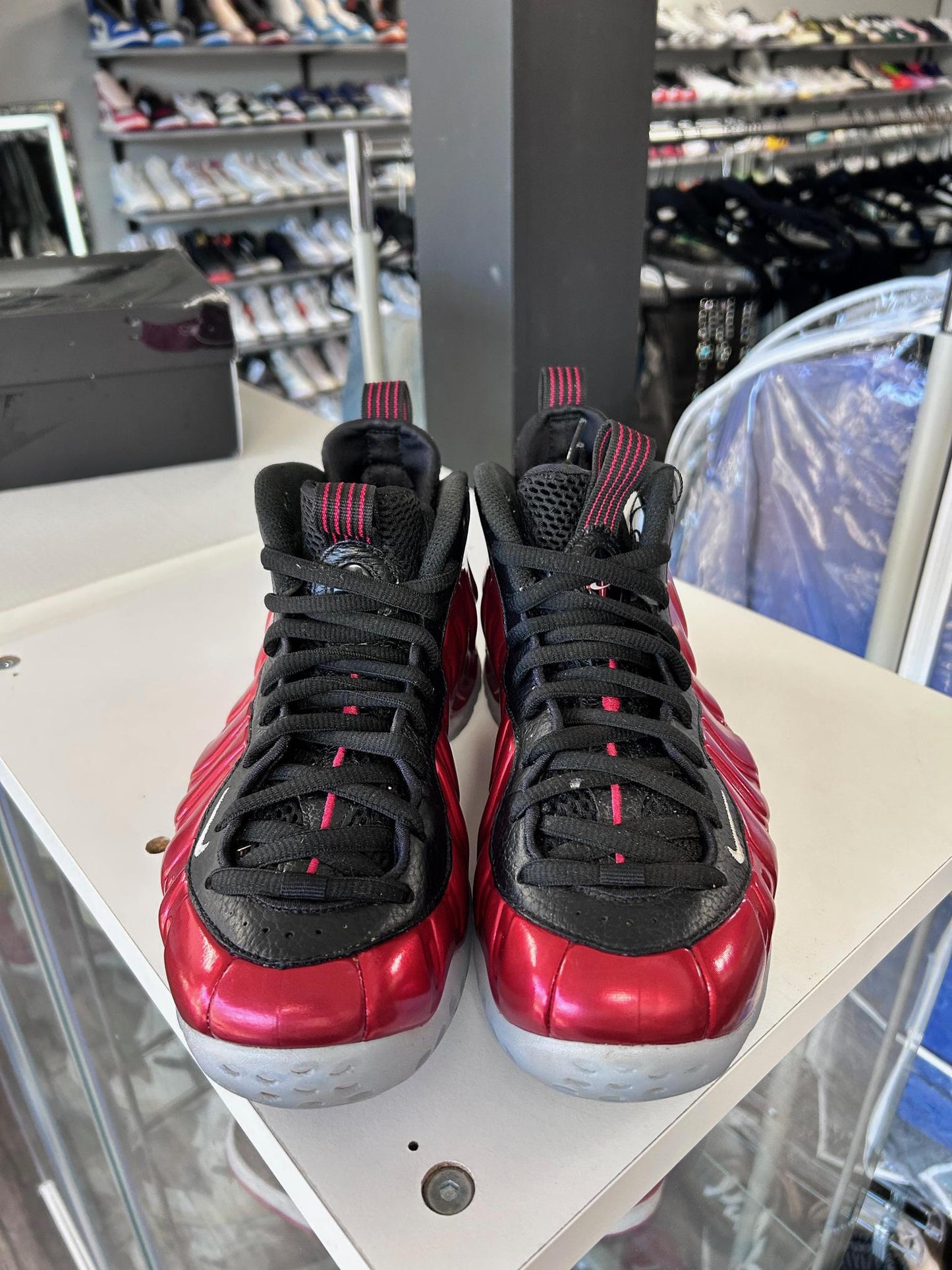 Nike Foamposite "Metallic Red" Used Size 8.5