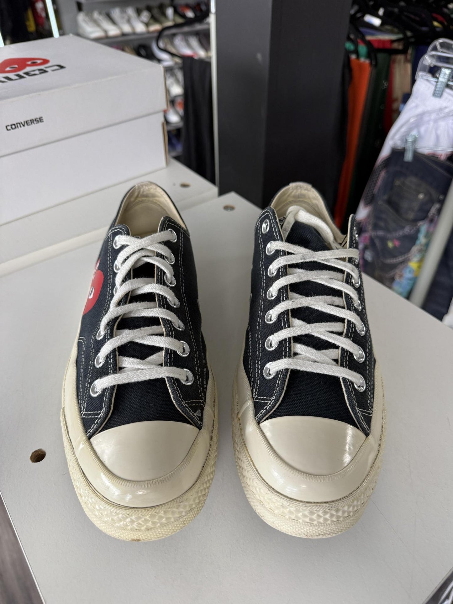 Converse x CDG "Black" Used Size 9