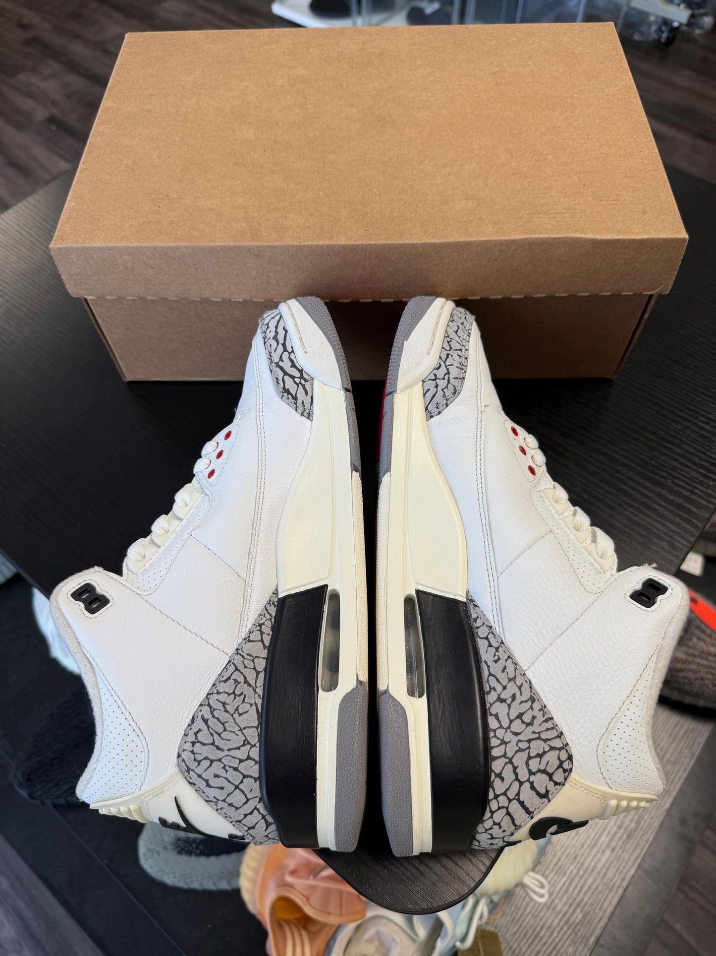 Jordan 3 "White Cement Reimagined" Used Size 9
