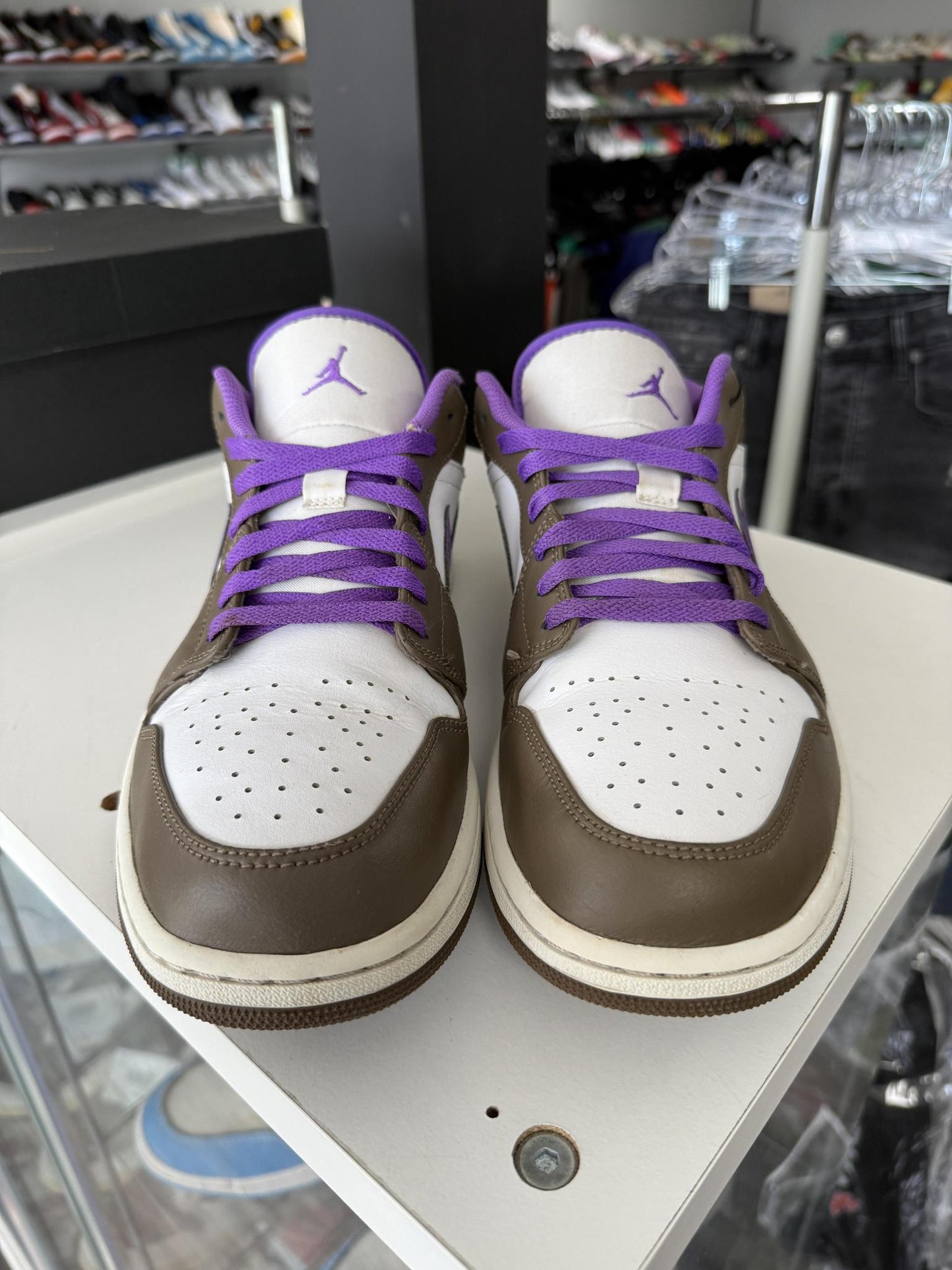 Jordan 1 Low "Purple Mocha" Used Size 12