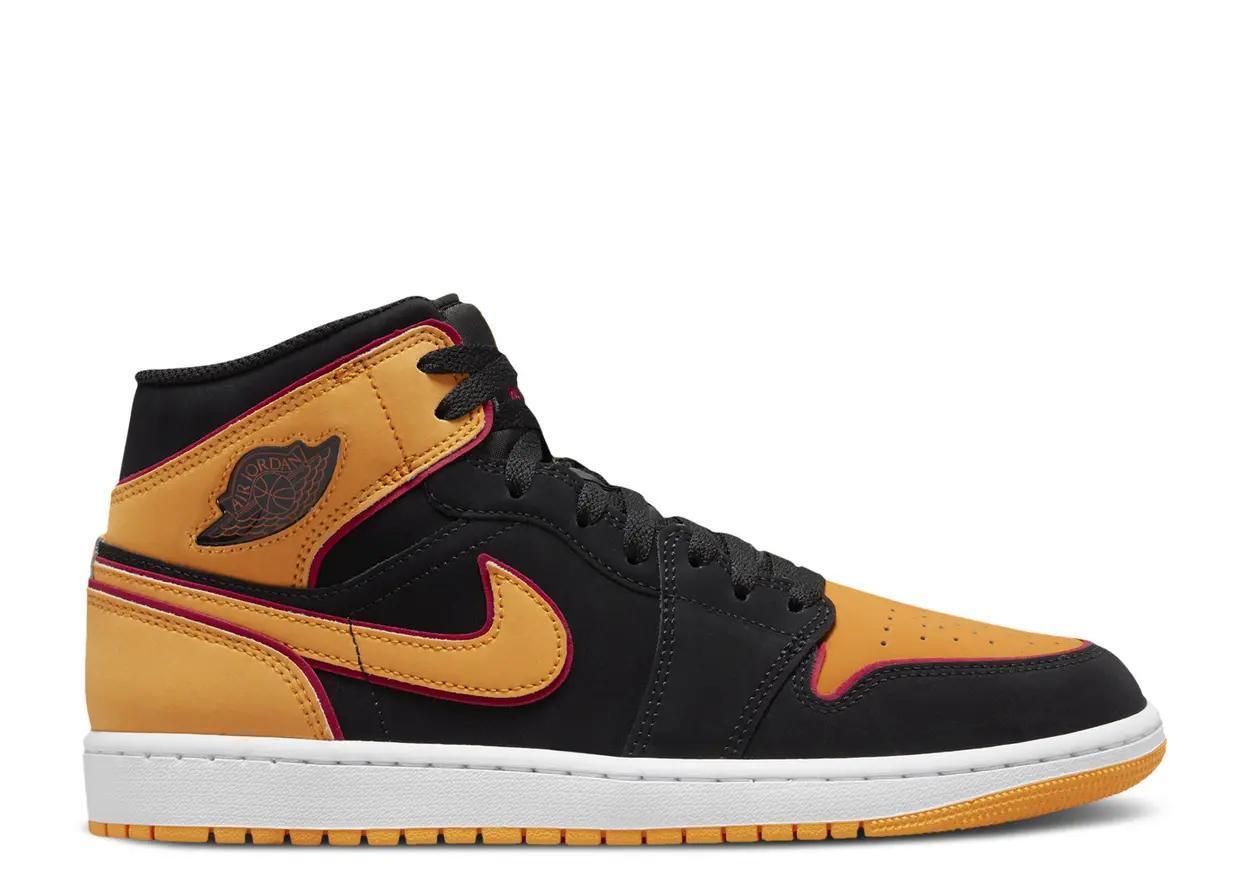 Jordan 1 Mid "Fat Tongue Black Orange"