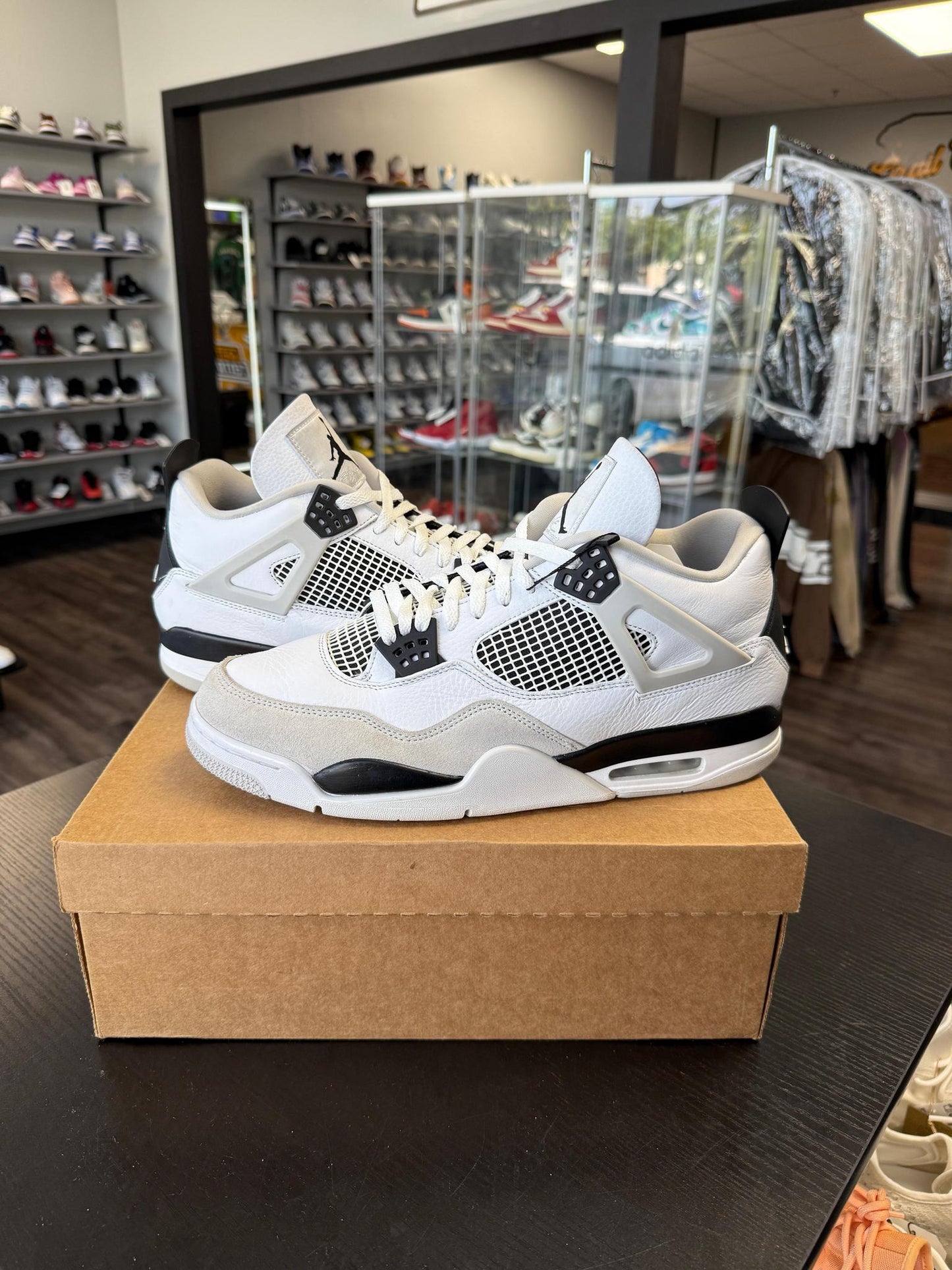Jordan 4 "Military Black" Used Size 13