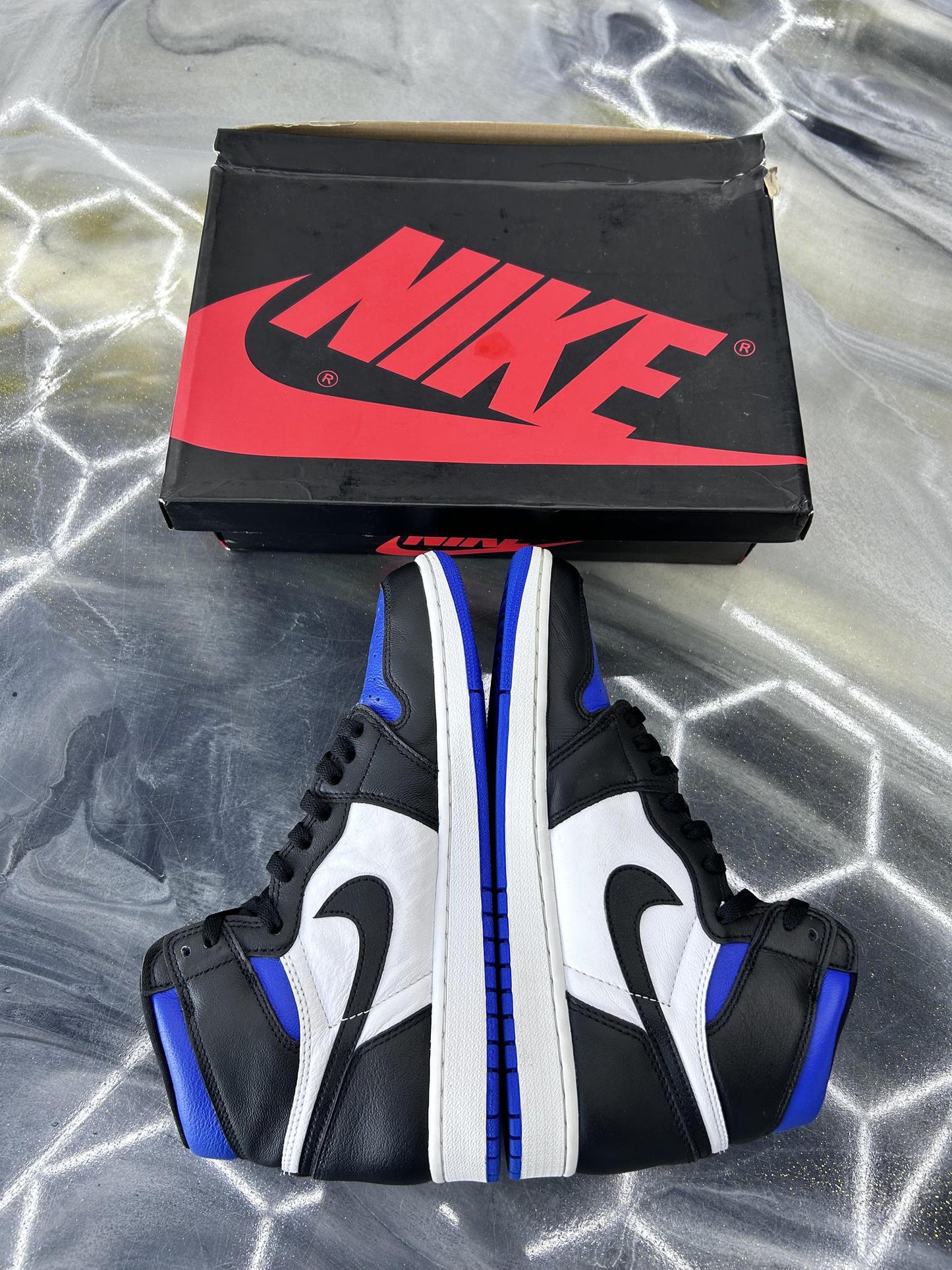 Jordan 1 "Royal Toe" Used Size 9.5
