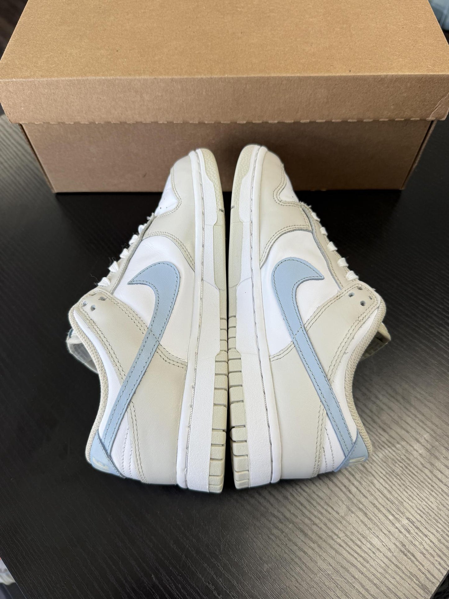 Nike Dunk Low "Light Bone Armory Blue" Used Size 5Y/6.5W