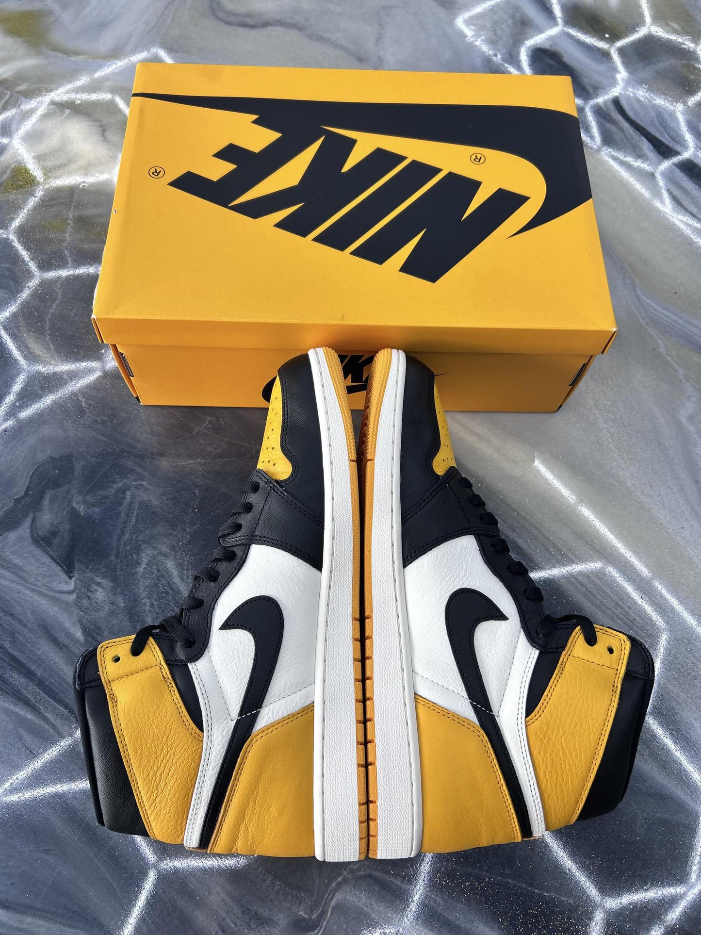 Jordan 1 "Taxi Yellow Toe" Used Size 14