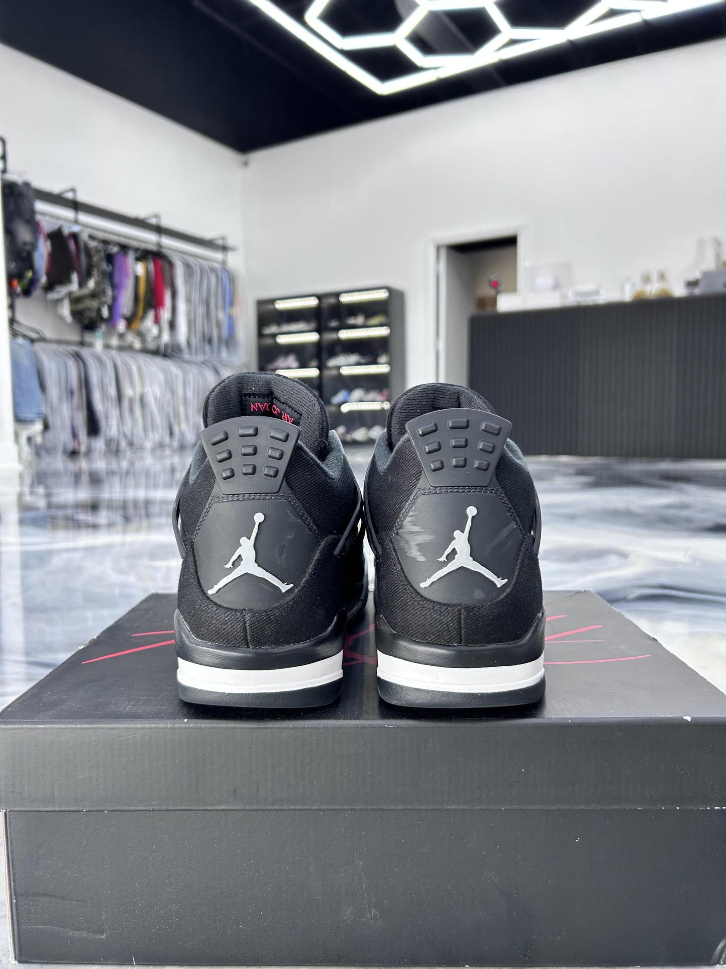 Jordan 4 "Black Canvas" Used Size 10