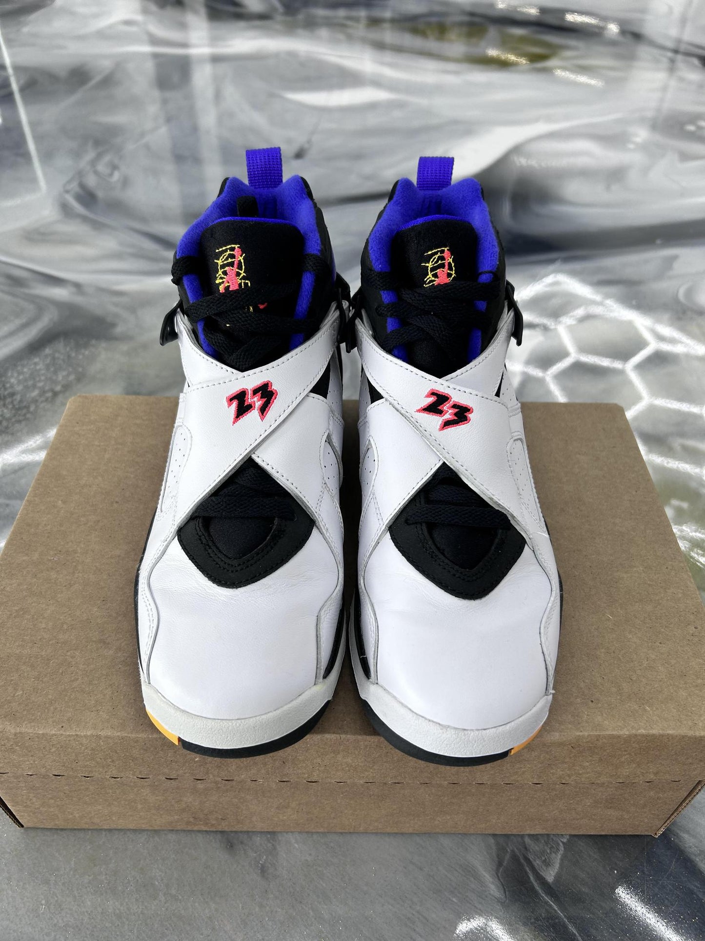 Jordan 8 "Three Peat" Used Size 7Y/8.5W