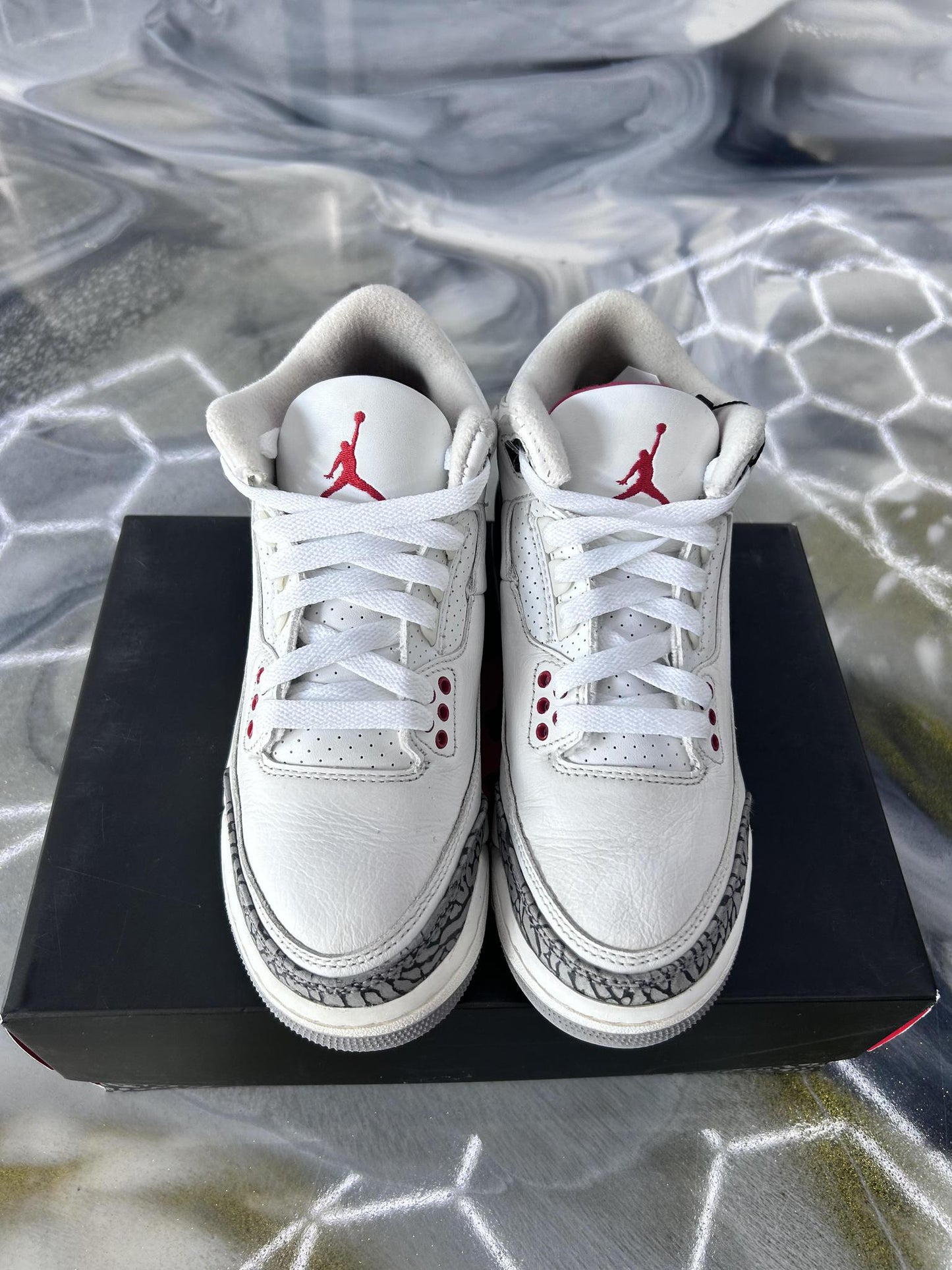 Jordan 3 "White Cement" Used Size 4Y/5.5W