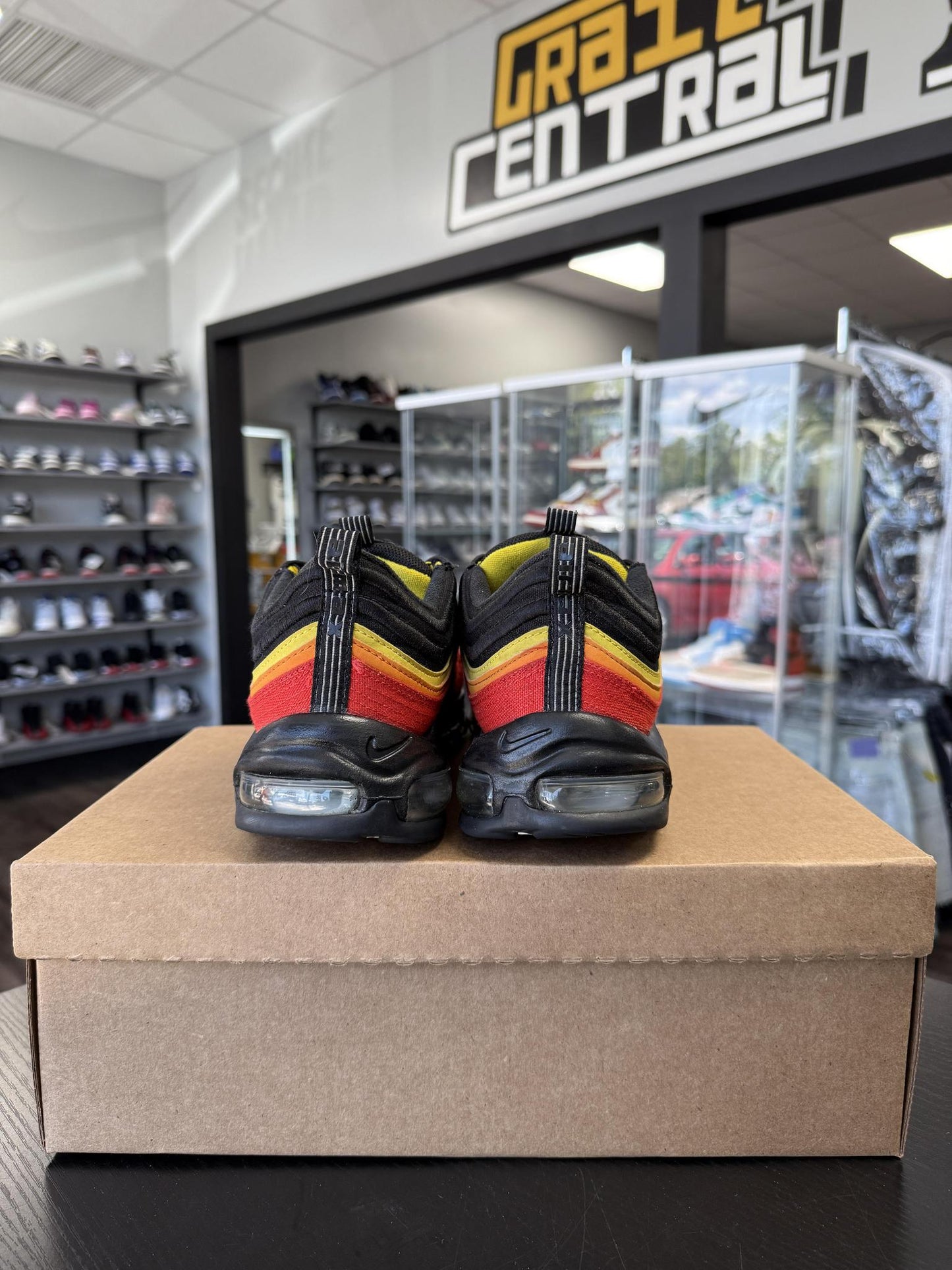 Nike Air Max 97 "Black/Red/Yellow" Used Size 10.5