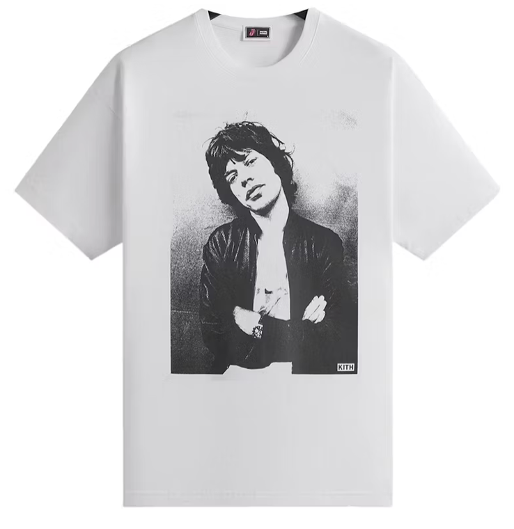 Kith The Rolling Stones Mick Photo Vintage Tee "White"
