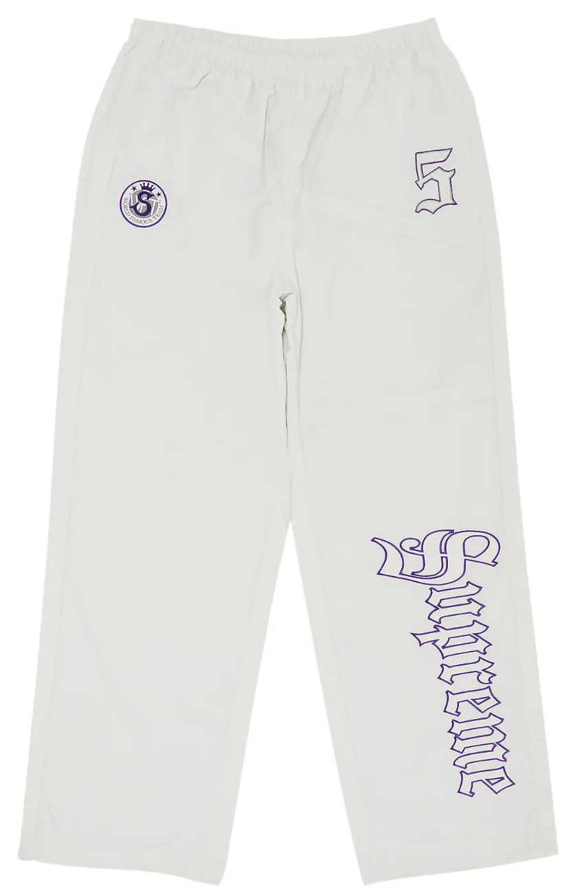 Supreme Old English Track Pant "White"