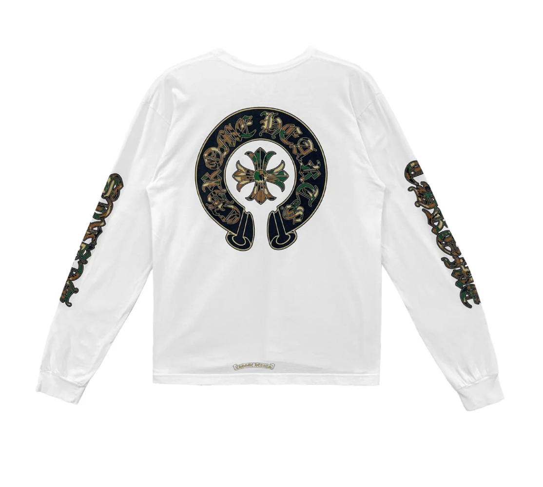 Chrome Hearts Long Sleeve Horse Shoe "White Camo"