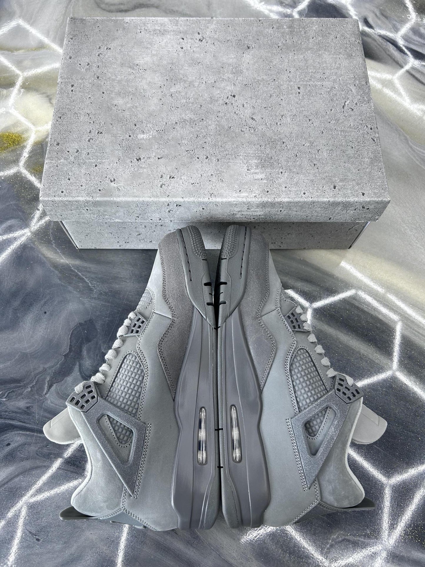 Jordan 4 "Wet Cement" Used Size 12