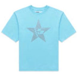 Sp5der 5 Star Rhinestone Tee "Light Blue"